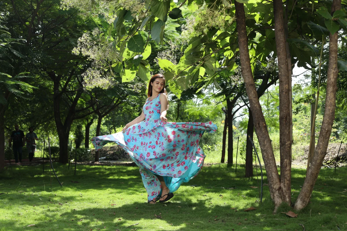 A peaceful nature walk at the Vishwa Wellness retreat